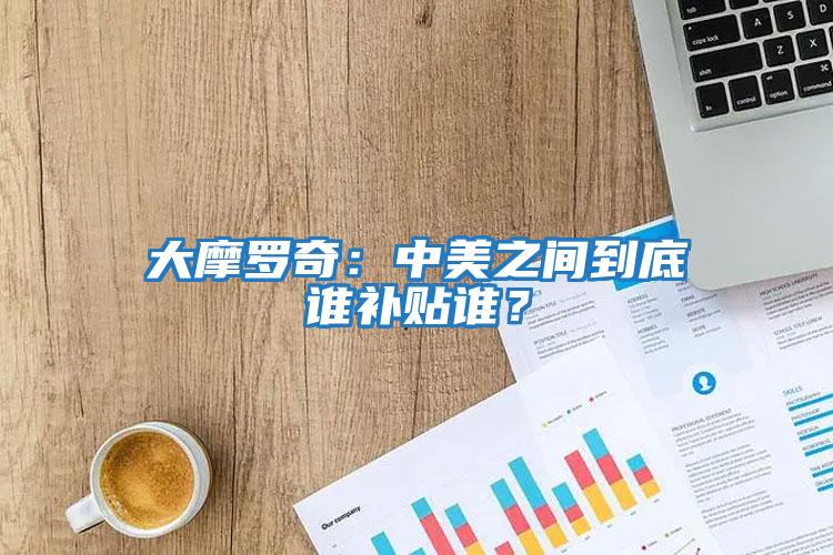 大摩羅奇：中美之間到底誰補貼誰？