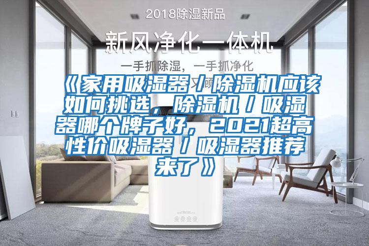 《家用吸濕器／除濕機應該如何挑選，除濕機／吸濕器哪個牌子好，2021超高性價吸濕器／吸濕器推薦來了》