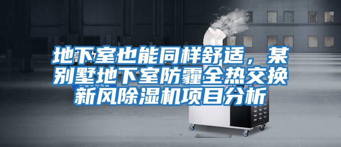 地下室也能同樣舒適，某別墅地下室防霾全熱交換新風(fēng)除濕機項目分析