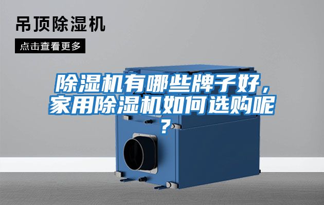 除濕機有哪些牌子好，家用除濕機如何選購呢？